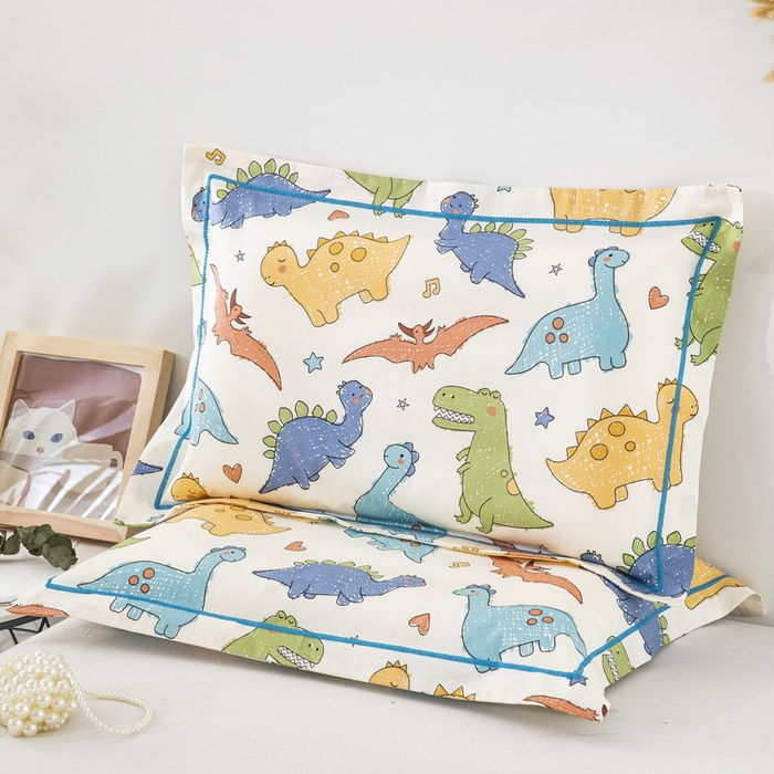 91家纺网 家纺一手货源 找家纺 乐秀家纺 2026新款卡通全棉枕套儿童幼儿园枕头侏罗纪