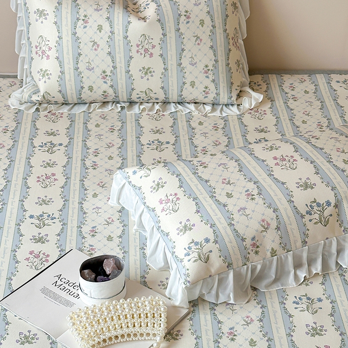 91家纺网 家纺一手货源 找家纺 （总）昔可 2024新款A类900D仙仙雪纺纱床裙款冰丝席三件套