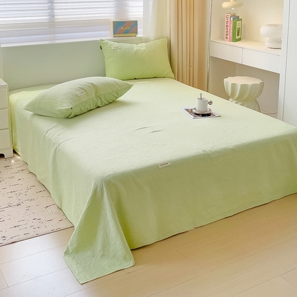 91家纺网 家纺一手货源 找家纺 （总）静家居-简约原创家纺 2024新款A类简约纯棉华夫格单品系列-单床单