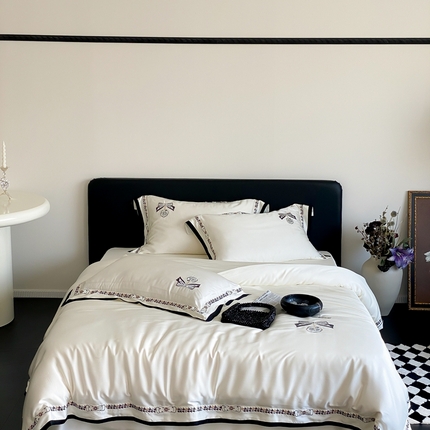 91家纺网 家纺一手货源 找家纺 馨蕊家居 2024新款LF超柔系列60天丝棉四件套-香馥丽 香馥丽-月光白