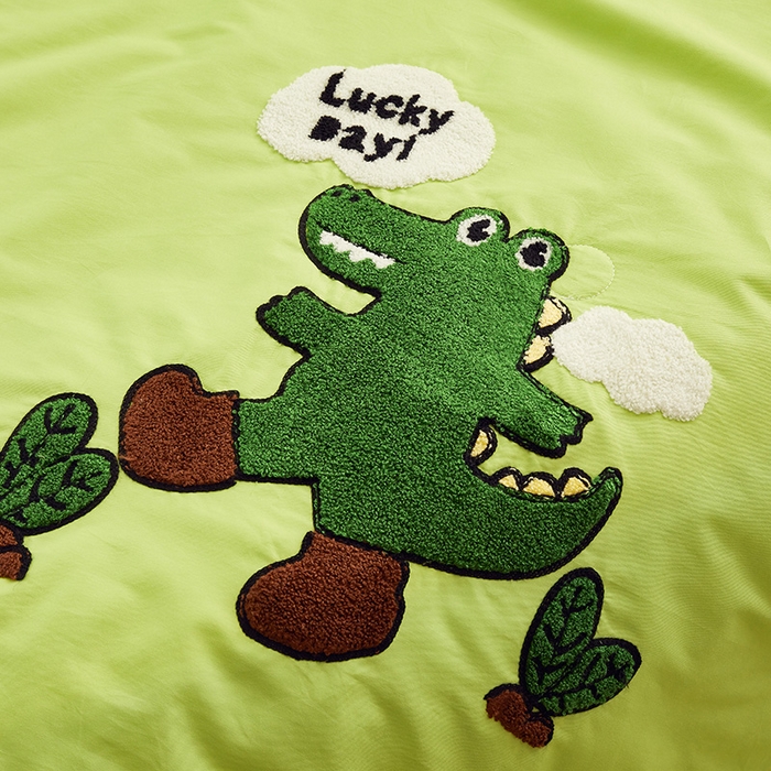 91家纺网 家纺一手货源 找家纺 怡家居 2024新款全棉印加绣夏被 夏被-小鳄鱼