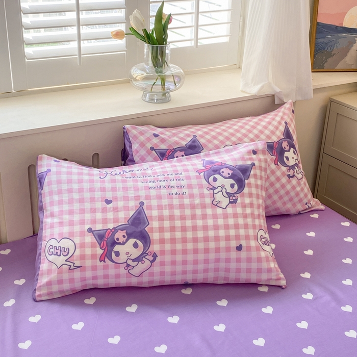 91家纺网 家纺一手货源 找家纺 博雅 2024新款全棉三丽鸥夏被（要买家秀联系客服） 紫格库洛米