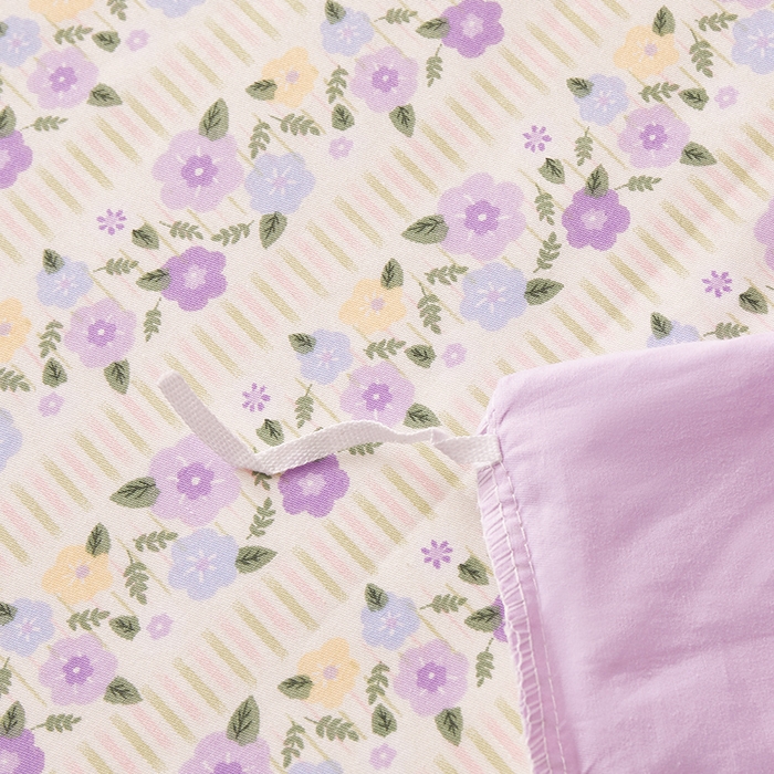 91家纺网 家纺一手货源 找家纺 怡家居 2024新款全棉印花加绣花四件套 紫嫣