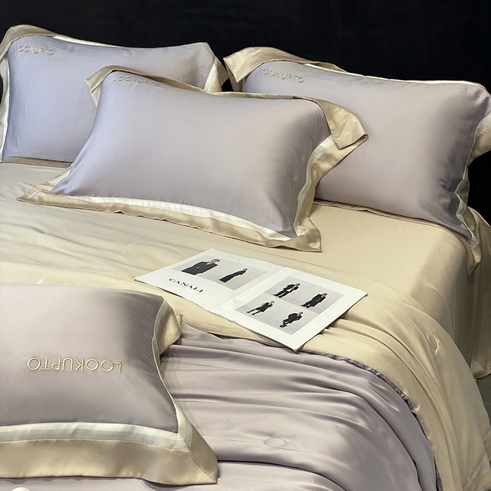 91家纺网 家纺一手货源 找家纺 优悦生活馆 2024新款工艺款冰丝刺绣夏被-蔚涞 蔚涞-紫