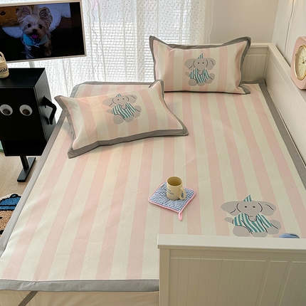 昔可家纺 2024新款A类900D大版冰丝席 粉粉象