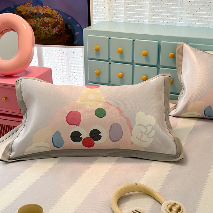 91家纺网 家纺一手货源 找家纺 昔可家纺 2024新款A类900D大版冰丝席 开心曲奇