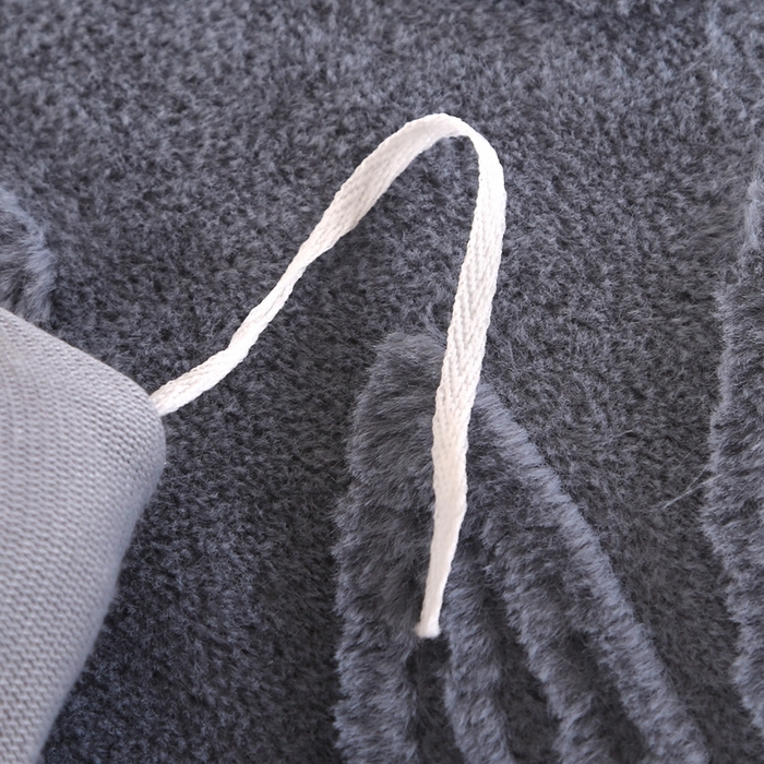 91家纺网 家纺一手货源 找家纺 芸锦豪2024新款花团雕花兔毛绒兔兔绒四件套 蓝灰