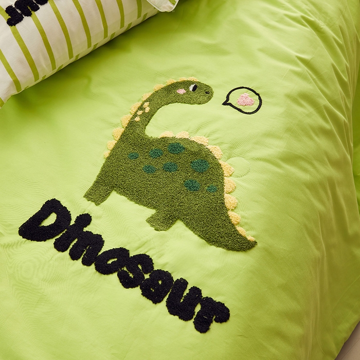 91家纺网 家纺一手货源 找家纺 怡家居 2024新款全棉印加绣夏被 夏被-小恐龙