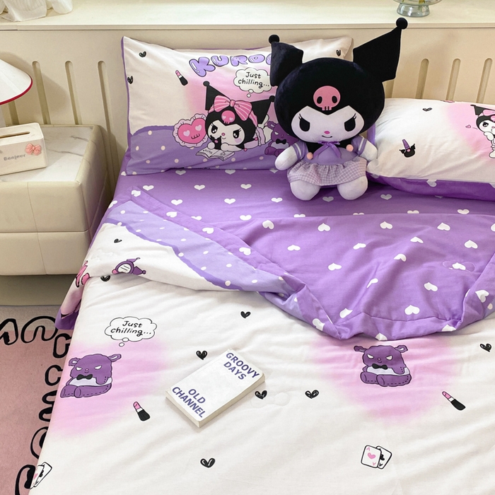 91家纺网 家纺一手货源 找家纺 博雅 2024新款全棉三丽鸥夏被（要买家秀联系客服） 梦想库洛米