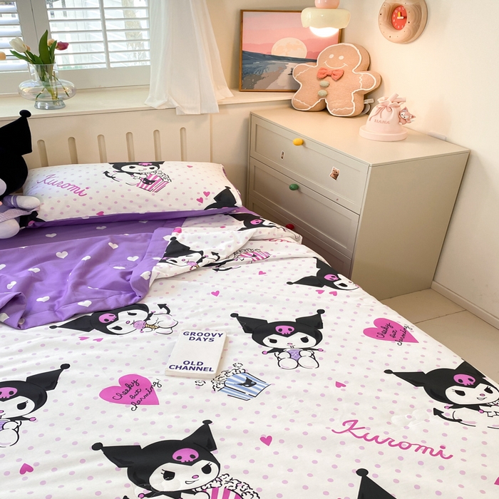 91家纺网 家纺一手货源 找家纺 博雅 2024新款全棉三丽鸥夏被（要买家秀联系客服） 甜筒库洛米