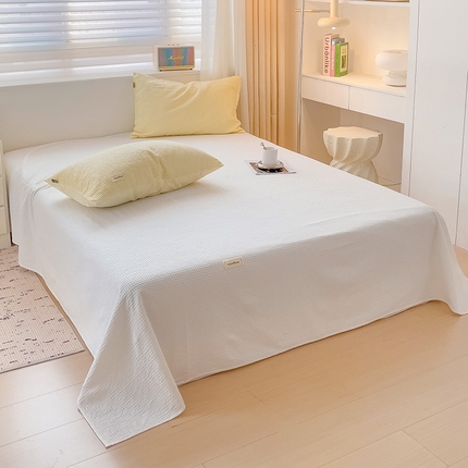 91家纺网 家纺一手货源 找家纺 （总）静家居-简约原创家纺 2024新款A类简约纯棉华夫格单品系列-单床单