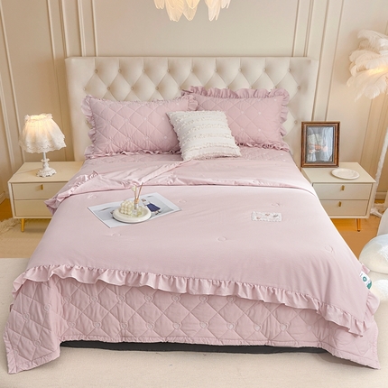 91家纺网 家纺一手货源 找家纺 （总）亿莱鑫 2025新款 韩版泡泡纱夏凉被 空调被 被子夏被四件套