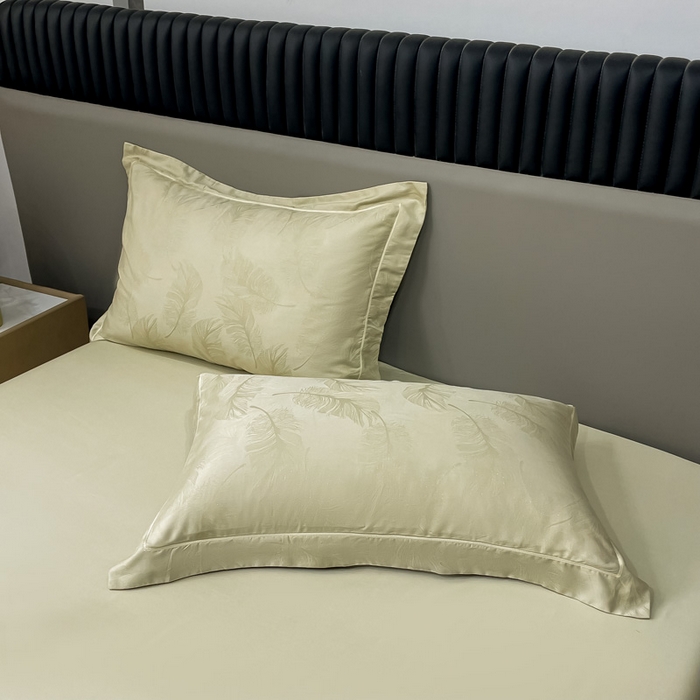 91家纺网 家纺一手货源 找家纺 艾迪尚家纺 2025年新款天丝棉提花单床笠 羽翼 露丝卡