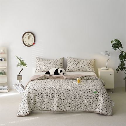 91家纺网 家纺一手货源 找家纺 （总）芯氧 2024新款全棉双层纱55%李官奇大豆夏被