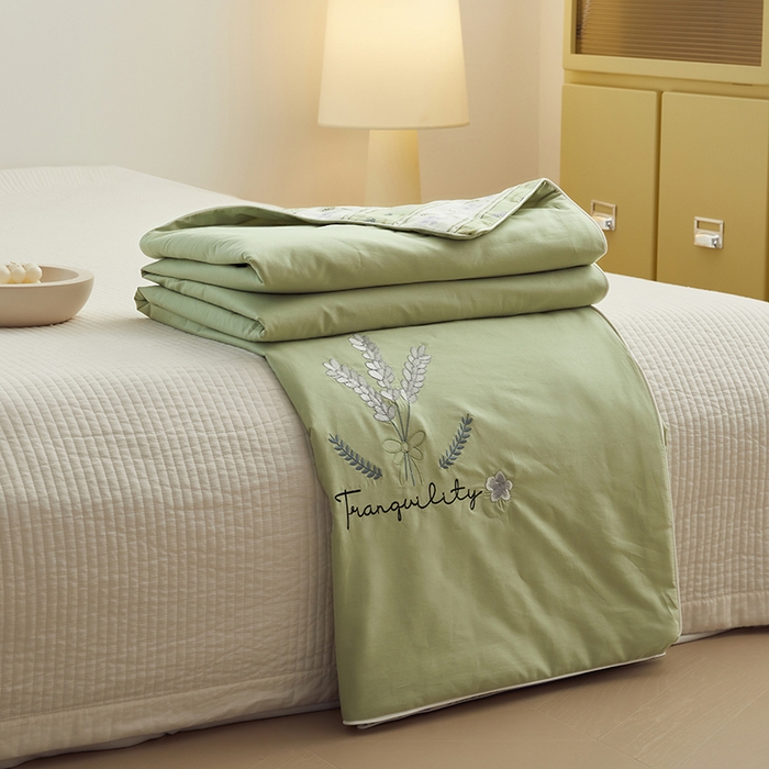 91家纺网 家纺一手货源 找家纺 怡家居 2024新款全棉印加绣夏被 夏被-果语