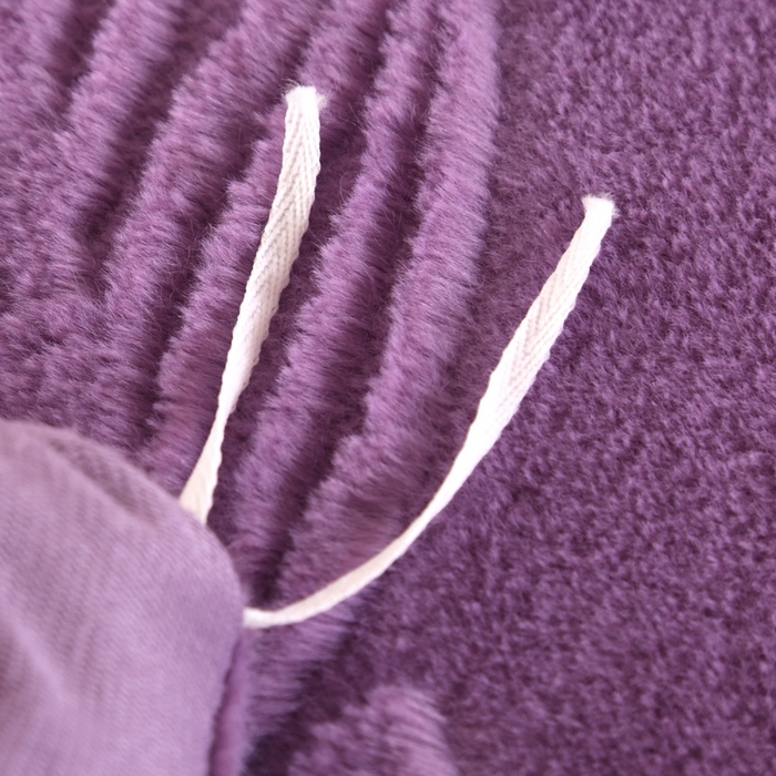 91家纺网 家纺一手货源 找家纺 芸锦豪2024新款花团雕花兔毛绒兔兔绒四件套 紫色