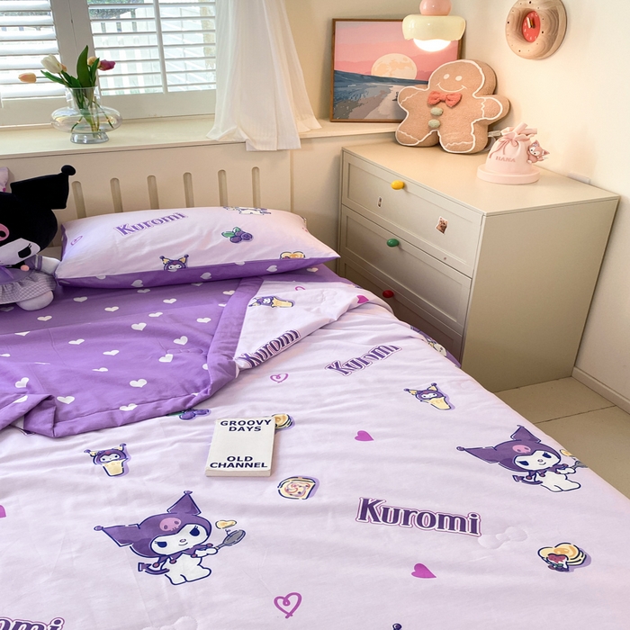 91家纺网 家纺一手货源 找家纺 博雅 2024新款全棉三丽鸥夏被（要买家秀联系客服） 多彩库洛米