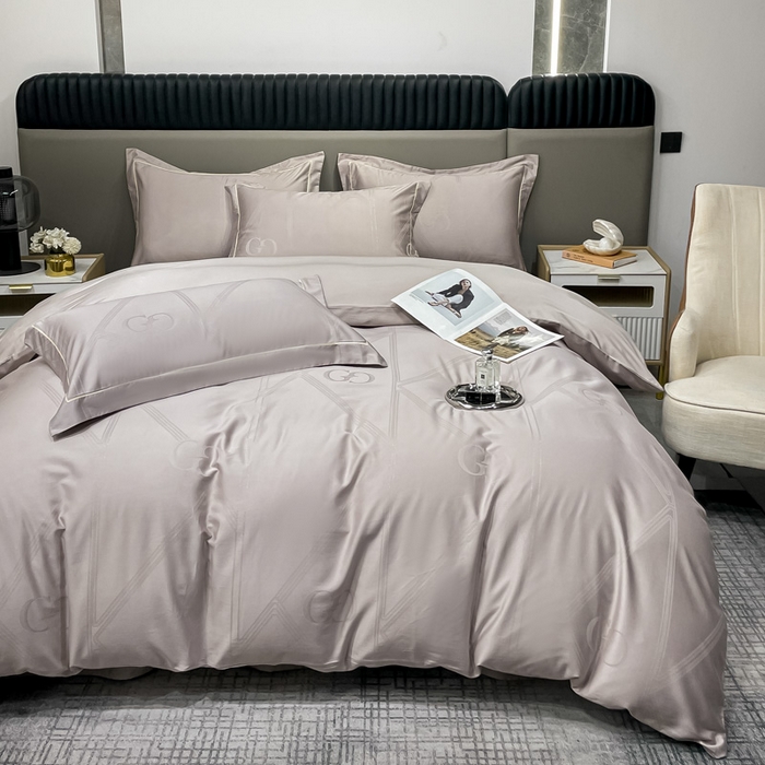 91家纺网 家纺一手货源 找家纺 2025新款天丝天丝棉提花单被套 莫里卡 摩卡灰