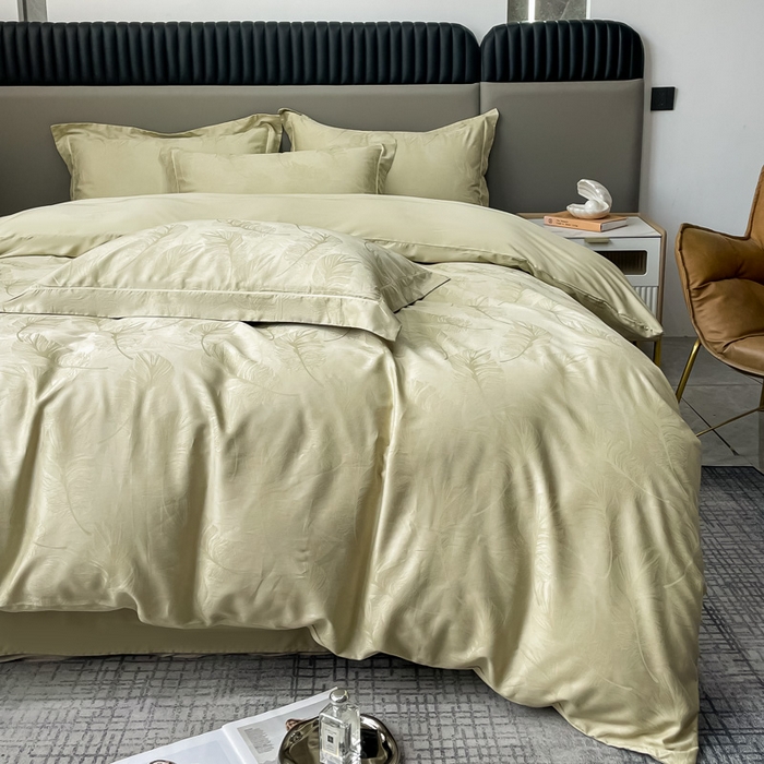 91家纺网 家纺一手货源 找家纺 2025新款天丝天丝棉提花单被套 羽翼 露丝卡