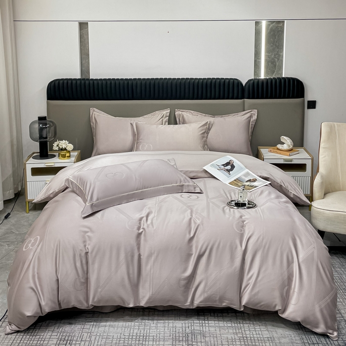 91家纺网 家纺一手货源 找家纺 艾迪尚家纺 2025年新款天丝棉提花单床笠 莫里卡 摩卡灰