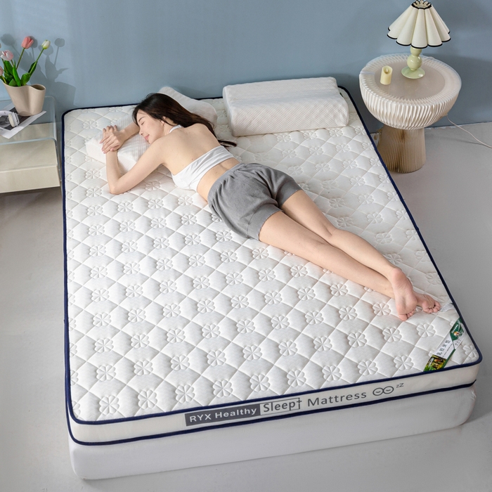 91家纺网 家纺一手货源 找家纺 缔莱被业 2024新款乳胶床垫软垫家用租房宿舍学生Q弹乳胶记忆棉垫--字母 花瓣白（白）