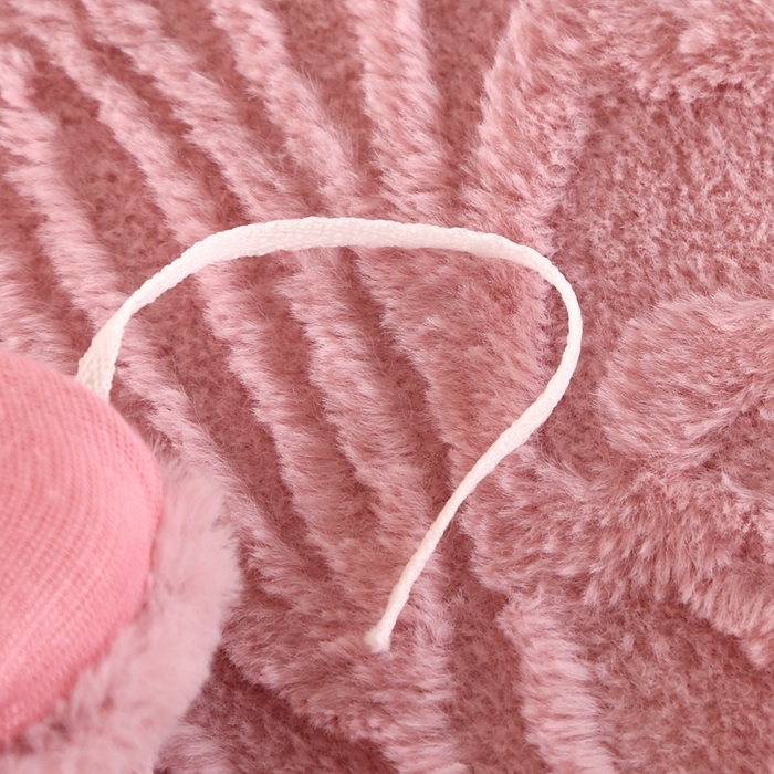 91家纺网 家纺一手货源 找家纺 芸锦豪2024新款花团雕花兔毛绒兔兔绒四件套 粉色