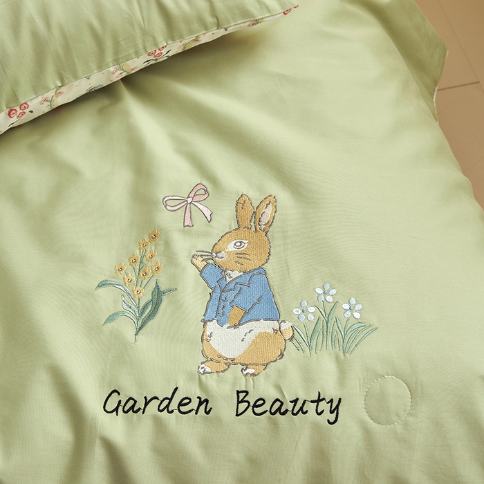 91家纺网 家纺一手货源 找家纺 怡家居 2024新款全棉印加绣夏被 夏被-花园兔