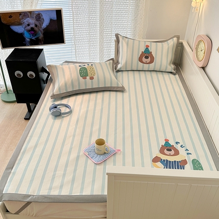 昔可家纺 2024新款A类900D大版冰丝席 可爱熊