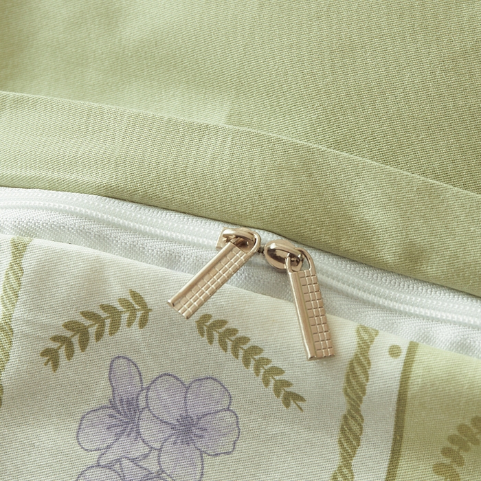 91家纺网 家纺一手货源 找家纺 怡家居 2024新款全棉印花加绣花四件套 果语