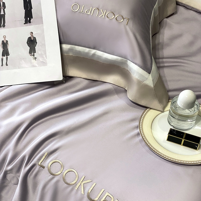 91家纺网 家纺一手货源 找家纺 优悦生活馆 2024新款工艺款冰丝刺绣夏被-蔚涞 蔚涞-紫