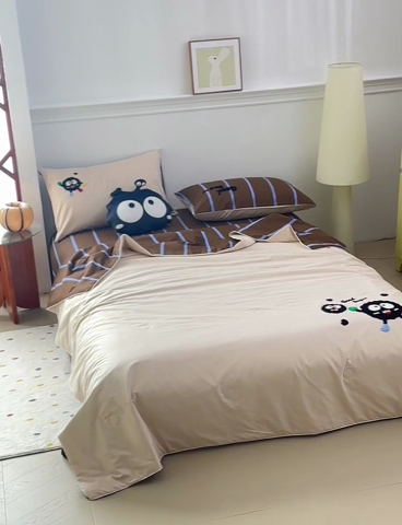 91家纺网 家纺一手货源 找家纺 怡家居 2024新款全棉印加绣夏被 夏被-小鳄鱼