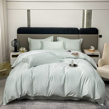 91家纺网 家纺一手货源 找家纺 艾迪尚家纺 2025年新款天丝棉提花单床笠 羽记 莱茵石