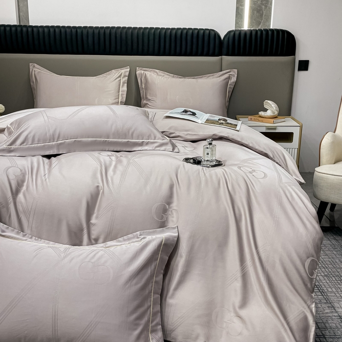 91家纺网 家纺一手货源 找家纺 2025新款天丝天丝棉提花单被套 莫里卡 摩卡灰