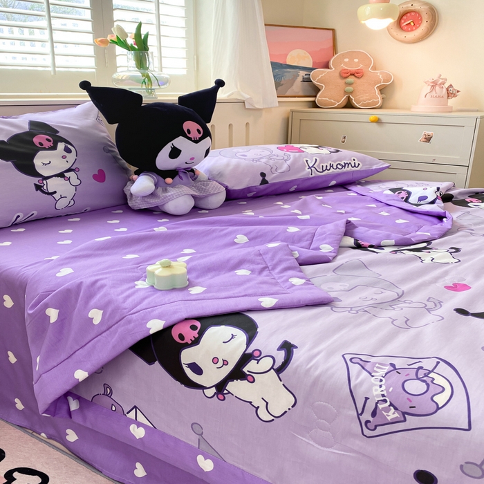 91家纺网 家纺一手货源 找家纺 博雅 2024新款全棉三丽鸥夏被（要买家秀联系客服） 开心库洛米