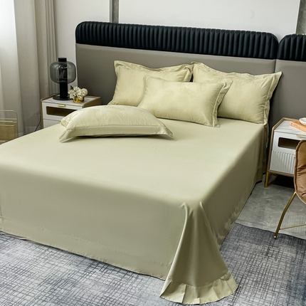 91家纺网 家纺一手货源 找家纺 艾迪尚家纺 2025新款天丝棉提花单床单 羽翼 露丝卡