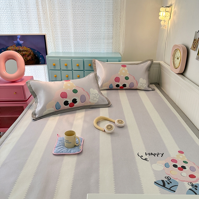 91家纺网 家纺一手货源 找家纺 昔可家纺 2024新款A类900D大版冰丝席 开心曲奇