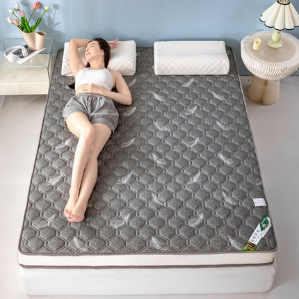 91家纺网 家纺一手货源 找家纺 （总） 2024新款高端简约乳胶抗压记忆棉床垫软垫家用卧室床垫--白边