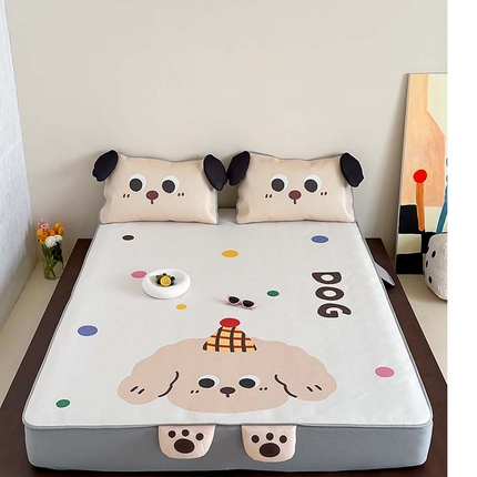 91家纺网 家纺一手货源 找家纺 （总）觅糖家纺 2024新款创意大版数码异型床笠款凉席