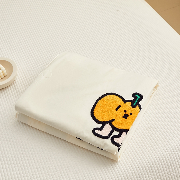 91家纺网 家纺一手货源 找家纺 怡家居 2024新款全棉印加绣夏被 夏被-南瓜