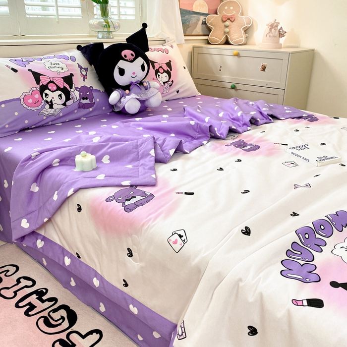 91家纺网 家纺一手货源 找家纺 博雅 2024新款全棉三丽鸥夏被（要买家秀联系客服） 梦想库洛米