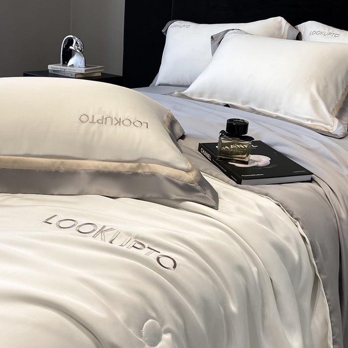 91家纺网 家纺一手货源 找家纺 优悦生活馆 2024新款工艺款冰丝刺绣夏被-蔚涞 蔚涞-白