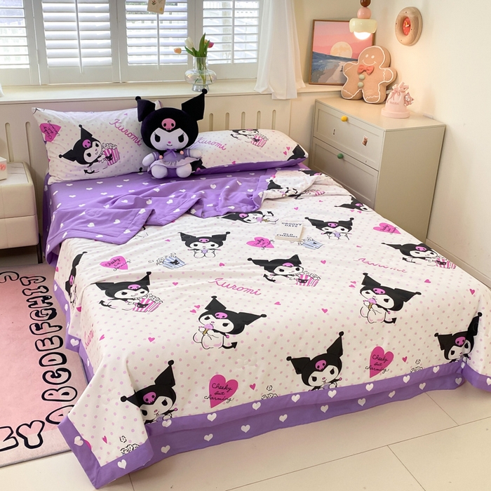 91家纺网 家纺一手货源 找家纺 博雅 2024新款全棉三丽鸥夏被（要买家秀联系客服） 甜筒库洛米