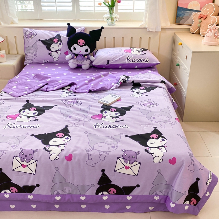 91家纺网 家纺一手货源 找家纺 博雅 2024新款全棉三丽鸥夏被（要买家秀联系客服） 开心库洛米