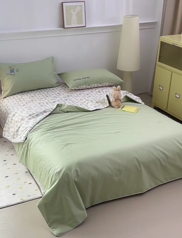 91家纺网 家纺一手货源 找家纺 怡家居 2024新款全棉印加绣夏被 夏被-花园兔