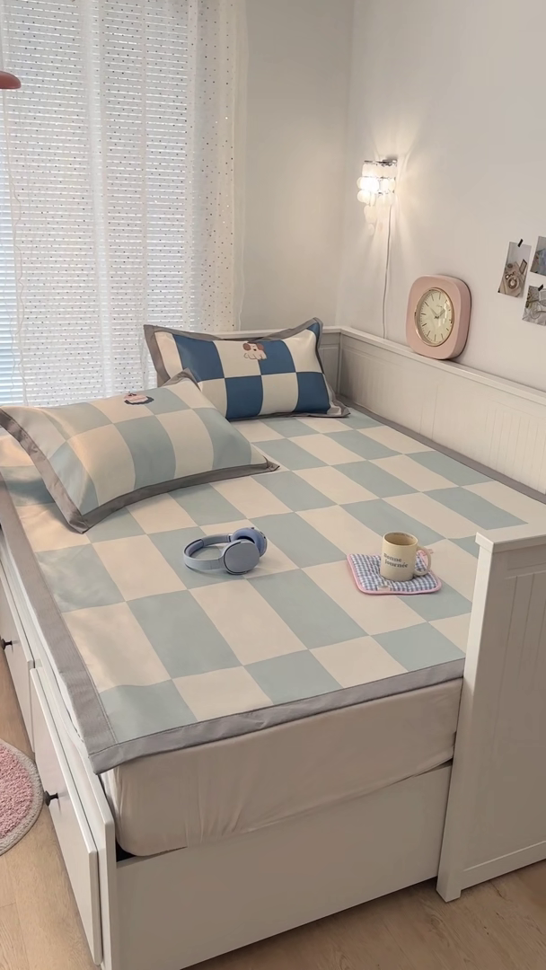 91家纺网 家纺一手货源 找家纺 昔可家纺 2024新款A类900D大版冰丝席 下午茶狗狗