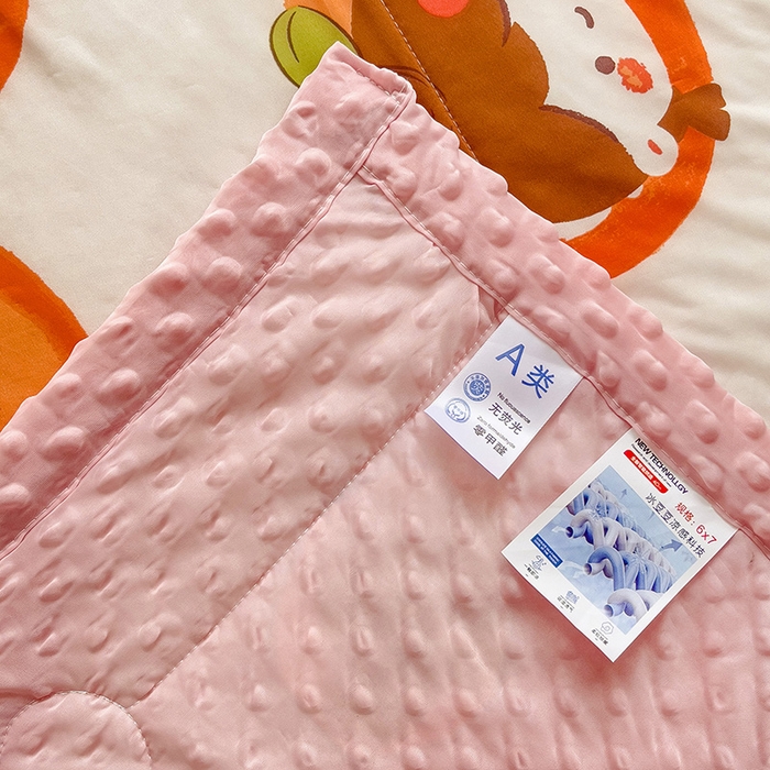 91家纺网 家纺一手货源 找家纺 梵克保罗 2024新款凉感丝豆豆被夏凉被空调被 柿柿如意