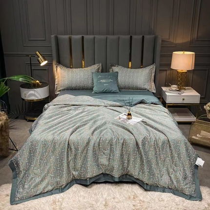 91家纺网 家纺一手货源 找家纺 （总）丽卡家纺 2024新款水洗真丝夏被四件套