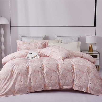 91家纺网 家纺一手货源 找家纺 （总）嘉恋2024新款60支天丝数码印花金太阳玉精莱赛尔四件套