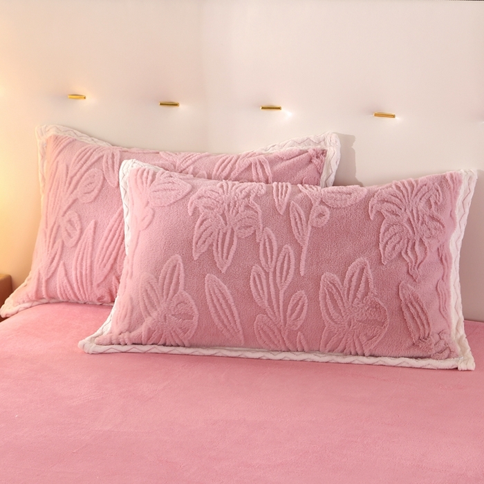 91家纺网 家纺一手货源 找家纺 （总）芸锦豪2024新款花团雕花兔毛绒兔兔绒四件套