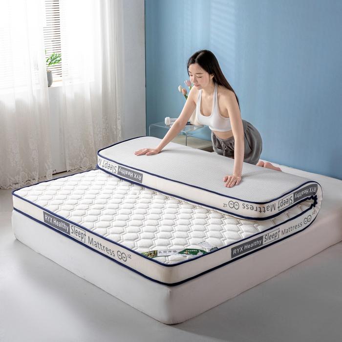 91家纺网 家纺一手货源 找家纺 缔莱被业 2024新款乳胶床垫软垫家用租房宿舍学生Q弹乳胶记忆棉垫--字母 菱形白（白）